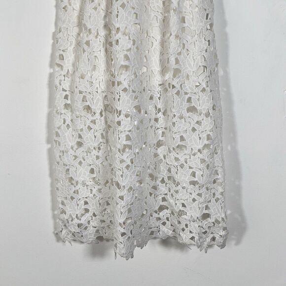 Endless Rose Crotchet Floral Lace Spaghetti Strap Midi Dress Womens Sz S White - Picture 6 of 11